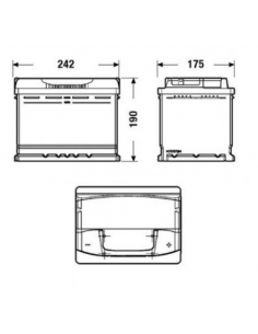 TUDOR BATERIA HIGHTECH 64Ah 640EN+D TA640 2