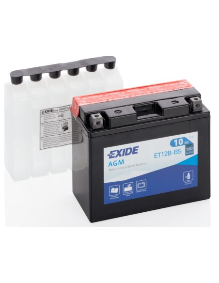 Compra en Aldamovil Bateria moto Exide 12V 10AH YT12B-BS , ET12B-BS