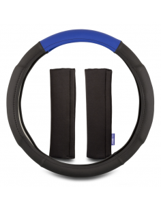 SPARCO PACK FUNDA VOLANTE+CUBRECINTURON NEGRO/AZUL en ALDAMOVIL 2