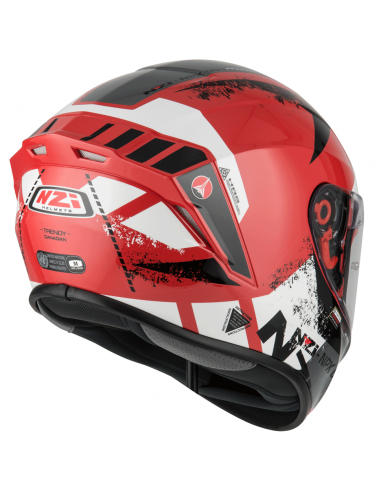 NZI casco moto integral Trendy Overtaking rojo