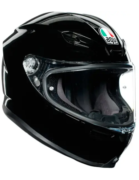 AGV CASCO K6 2205 ECE BLACK GLOSS en ALDAMOVIL