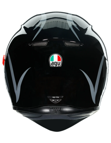 AGV CASCO K6 2205 ECE BLACK GLOSS en ALDAMOVIL