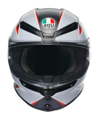 AGV CASCO K6 S E2206 FLASH MATT BLACK/GREY/RED en ALDAMOVIL