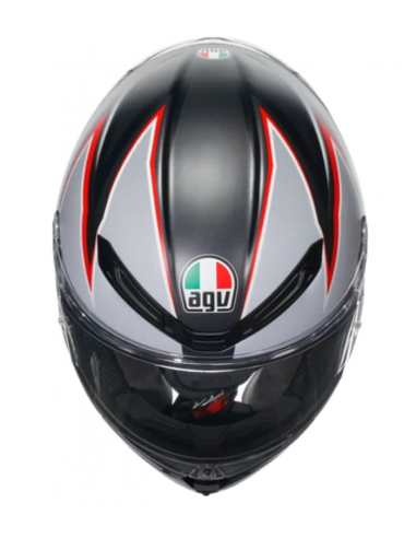 AGV CASCO K6 S E2206 FLASH MATT BLACK/GREY/RED en ALDAMOVIL