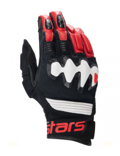 ALPINESTARS GUANTES HALO BLACK/WHITE/BRIGHT/RED en ALDAMOVIL