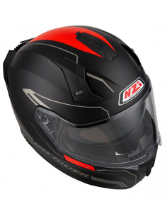 NZI CASCO GO RIDER STREAM SOLID BLACK RED MATT en ALDAMOVIL 2