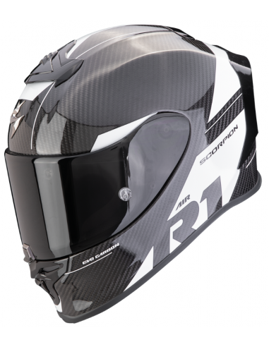 SCORPION  EXO-R1 EVO CARBON AIR RALLY BLACK/WHITE en ALDAMOVIL