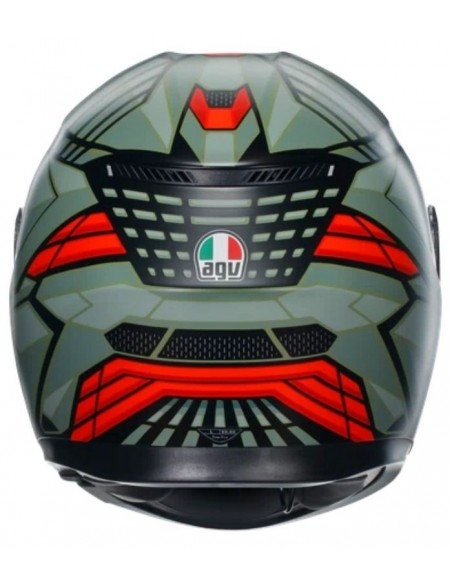 AGV CASCO MOTO K3 E2206 DECEPT MATT BLACK/GREEN/RED en ALDAMOVIL