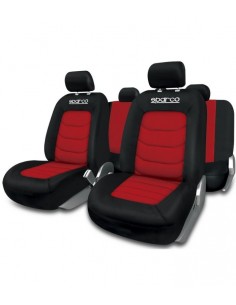 SPARCO JUEGO FUNDAS S-LINE NEGRO/ROJO en ALDAMOVIL