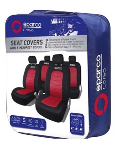 SPARCO JUEGO FUNDAS S-LINE NEGRO/ROJO en ALDAMOVIL 2