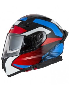 NZI CASCO GO RIDER QUADRI BLACK/RED/BLUE en ALDAMOVIL