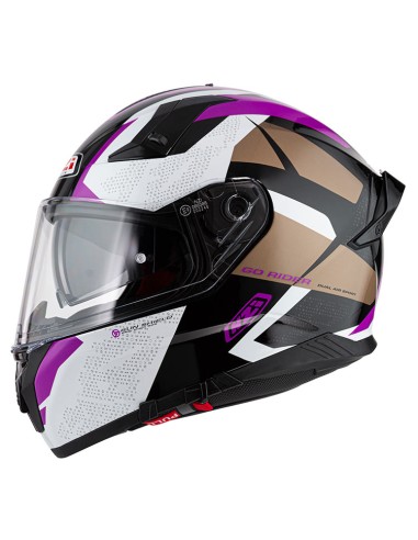 NZI CASCO GO RIDER STREAM TRIDENT BLACK/PURPLE en ALDAMOVIL