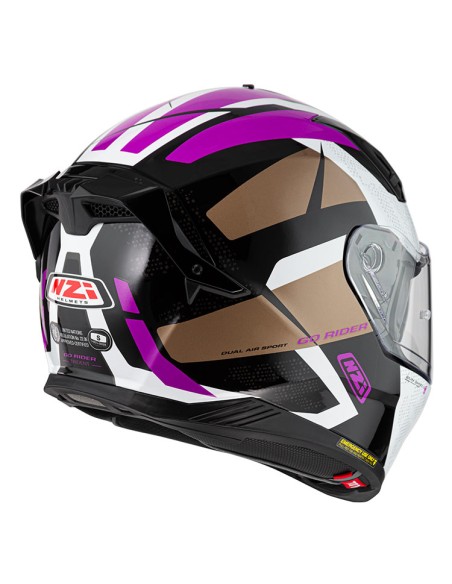 NZI CASCO GO RIDER STREAM TRIDENT BLACK/PURPLE en ALDAMOVIL