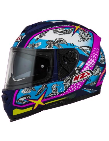 NZI CASCO EURUS 2 KOMET BLUE/PINK/SKY BLUE MATT en ALDAMOVIL