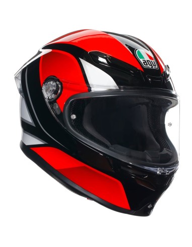 AGV CASCO MOTO K6 S E2206 HYPHEN BLACK/RED/WHITE en ALDAMOVIL