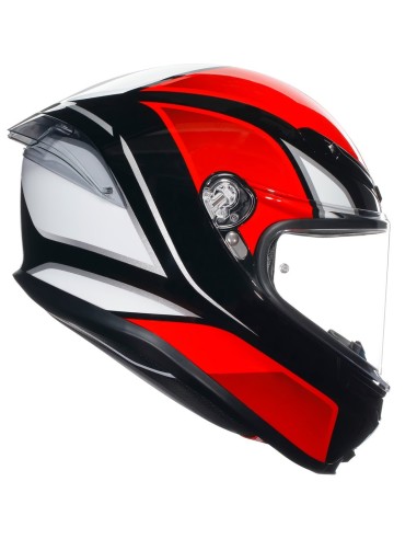 AGV CASCO MOTO K6 S E2206 HYPHEN BLACK/RED/WHITE en ALDAMOVIL