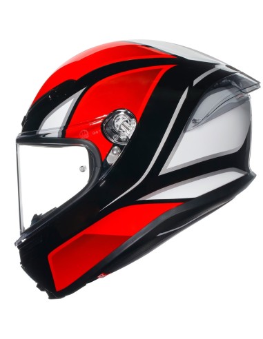 AGV CASCO MOTO K6 S E2206 HYPHEN BLACK/RED/WHITE en ALDAMOVIL