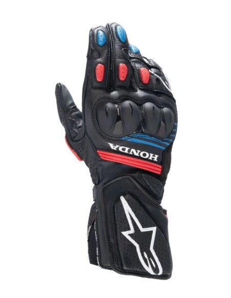 ALPINESTARS GUANTES HONDA SP-8 V3 BLACK/BRIGHT RED/ BLUE