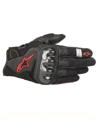 ALPINESTARS GUANTES SMX-1 AIR V2 BLACK RED FLUOR en ALDAMOVIL