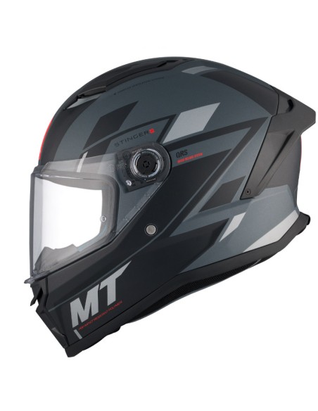 MT CASCO STINGER 2 FF126 C2 NEGRO/GRIS MATE