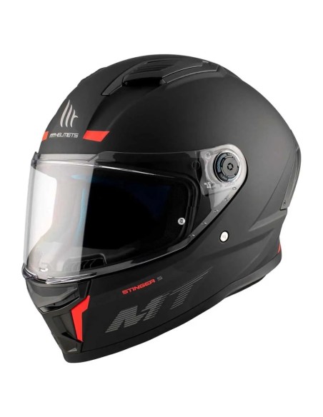 MT CASCO STINGER 2 FF126 SOLID A1 NEGRO MATE