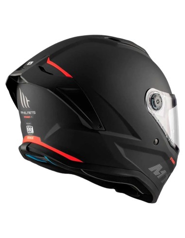 MT CASCO STINGER 2 FF126 SOLID A1 NEGRO MATE