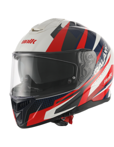 UNIK CASCO INTEGRAL FIBRA GALAXY RED/BLUE/WHITE en ALDAMOVIL