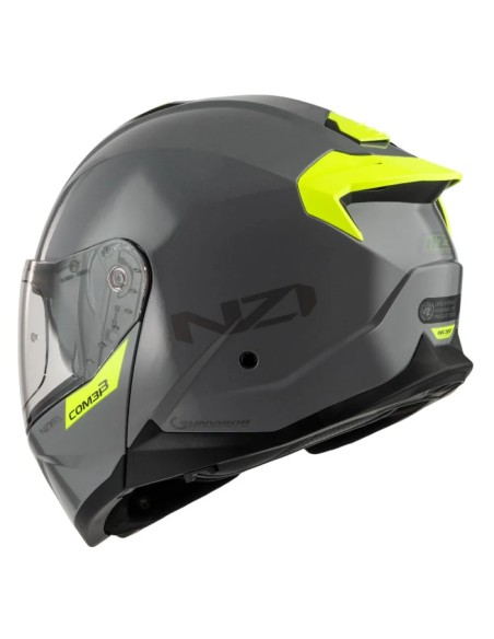 NZI CASCO COMBI 3 DUO SOLID NOUVEAU GREY/YELLOW en ALDAMOVIL