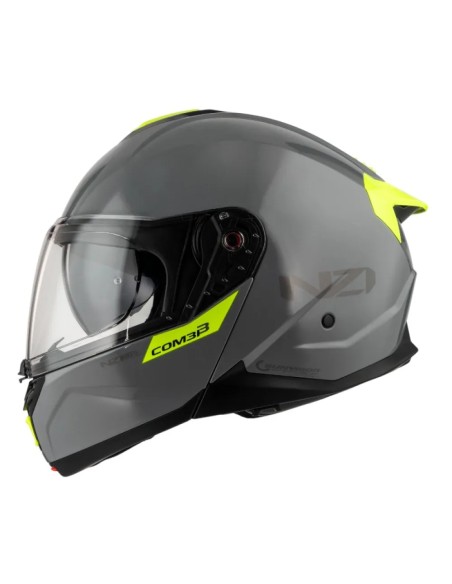 NZI CASCO COMBI 3 DUO SOLID NOUVEAU GREY/YELLOW en ALDAMOVIL