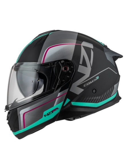 NZI CASCO COMBI 3 DUO ORBE BLACK/TURQUESA/ANTR en ALDAMOVIL