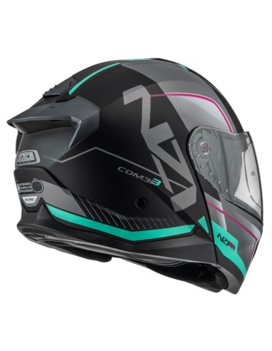 NZI CASCO COMBI 3 DUO ORBE BLACK/TURQUESA/ANTR en ALDAMOVIL