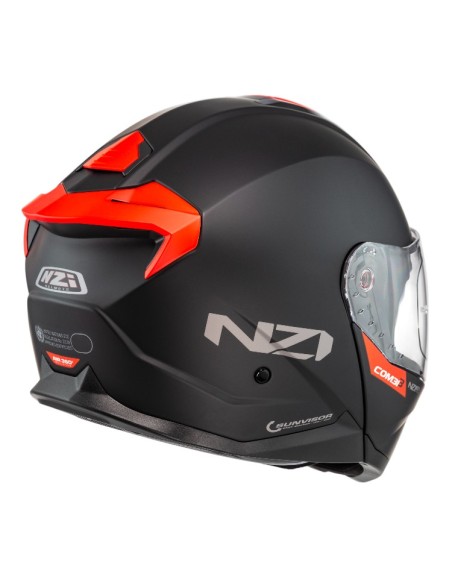 NZI CASCO COMBI 3 DUO SOLID NOUVEAU BLACK/RED en ALDAMOVIL