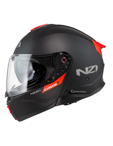 NZI CASCO COMBI 3 DUO SOLID NOUVEAU BLACK/RED en ALDAMOVIL