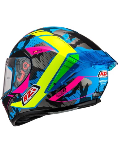 NZI CASCO TRENDY 3 SREAM CAMU BLUE/YELL/PINK en ALDAMOVIL
