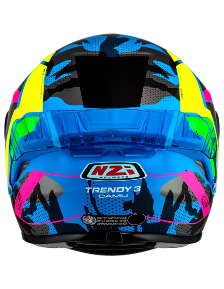 NZI CASCO TRENDY 3 SREAM CAMU BLUE/YELL/PINK en ALDAMOVIL