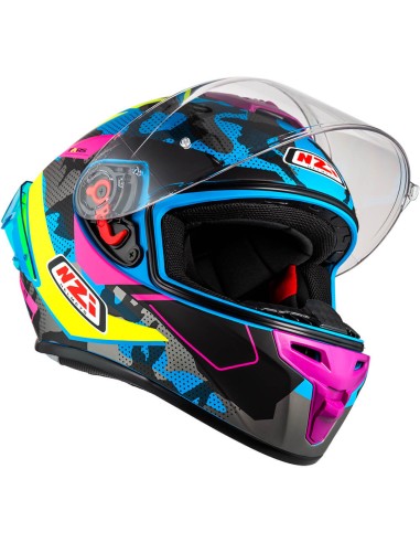 NZI CASCO TRENDY 3 SREAM CAMU BLUE/YELL/PINK en ALDAMOVIL