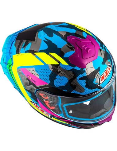 NZI CASCO TRENDY 3 SREAM CAMU BLUE/YELL/PINK en ALDAMOVIL