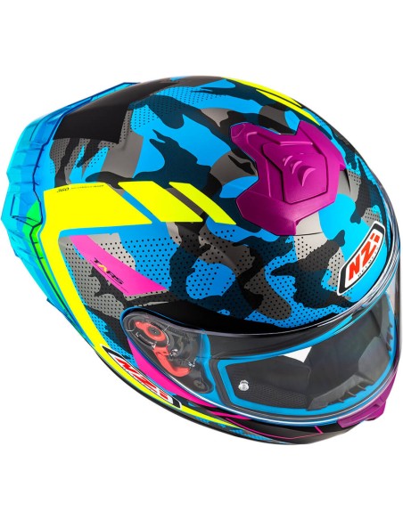 NZI CASCO TRENDY 3 SREAM CAMU BLUE/YELL/PINK en ALDAMOVIL