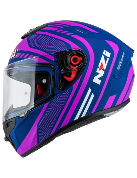 NZI CASCO TRENDY 3 CONNECTED DARK BLUE/PINK MATT en ALDAMOVIL
