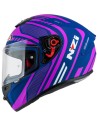 NZI CASCO TRENDY 3 CONNECTED DARK BLUE/PINK MATT en ALDAMOVIL
