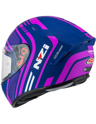 NZI CASCO TRENDY 3 CONNECTED DARK BLUE/PINK MATT en ALDAMOVIL