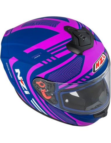 NZI CASCO TRENDY 3 CONNECTED DARK BLUE/PINK MATT en ALDAMOVIL