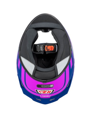 NZI CASCO TRENDY 3 CONNECTED DARK BLUE/PINK MATT en ALDAMOVIL
