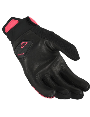 MACNA GUANTE VERANO LADY OBTAIN LEATHER BLACK/PINK en ALDAMOVIL