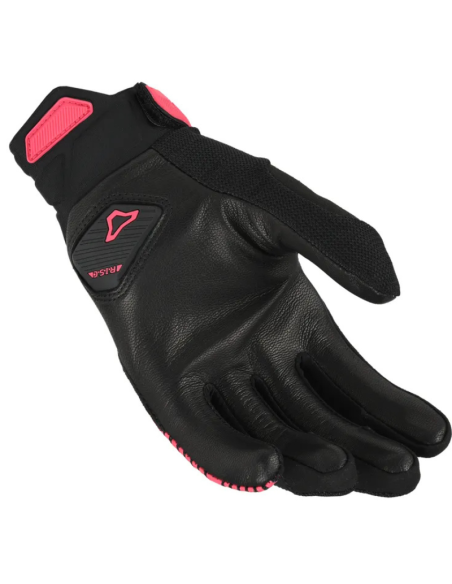 MACNA GUANTE VERANO LADY OBTAIN LEATHER BLACK/PINK en ALDAMOVIL