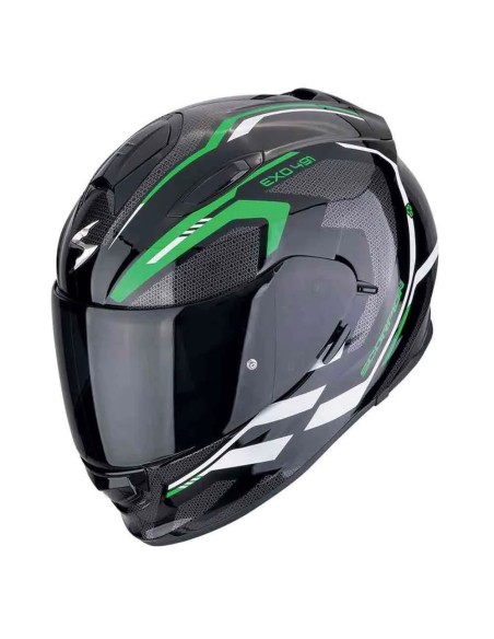 SCORPION CASCO EXO-491 KRIPTA BLACK/GREEN en ALDAMOVIL