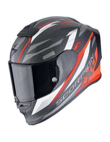 SCORPION CASCO EXO-R1 EVO CARBON AIR RUNNER BLACK/RED