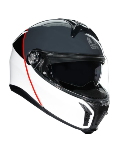 AGV CASCO TOURMODULAR E2206 BALANCE WHITE/GREY/RED en ALDAMOVIL