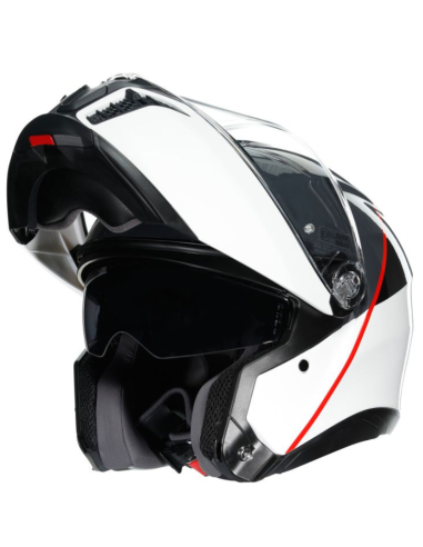 AGV CASCO TOURMODULAR E2206 BALANCE WHITE/GREY/RED en ALDAMOVIL