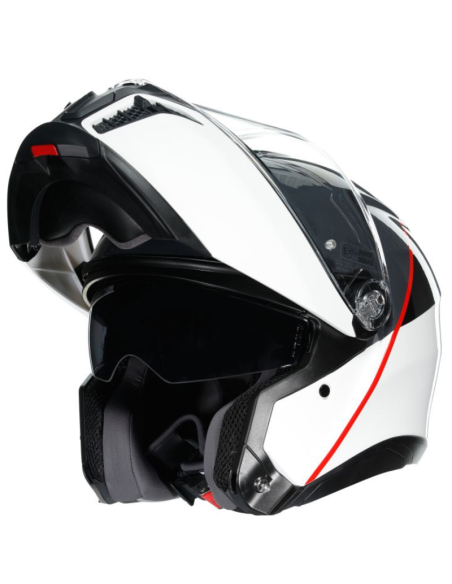 AGV CASCO TOURMODULAR E2206 BALANCE WHITE/GREY/RED en ALDAMOVIL